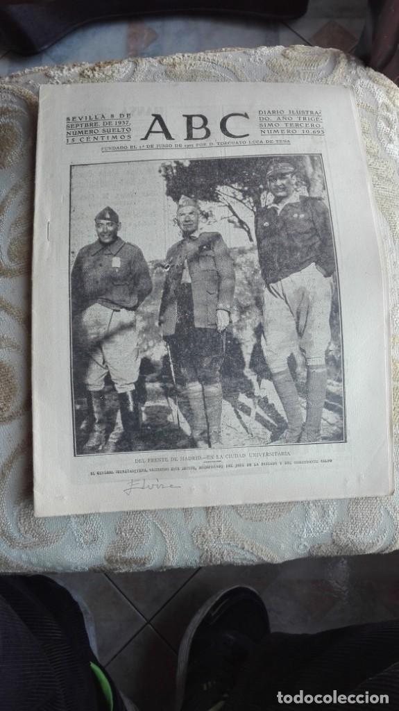 Coleccionismo de Revistas y Peri&oacute;dicos: ABC SEVILLA 8 de septiembre de 1937 n&uacute;mero 10693