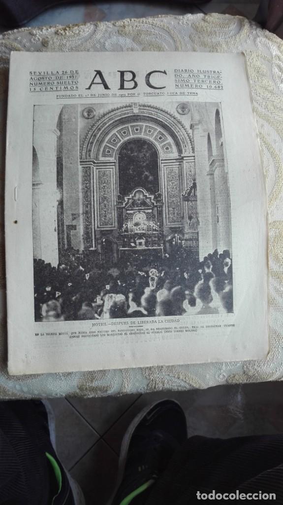 Coleccionismo de Revistas y Peri&oacute;dicos: ABC SEVILLA 26 de agosto de 1937 n&uacute;mero 10682