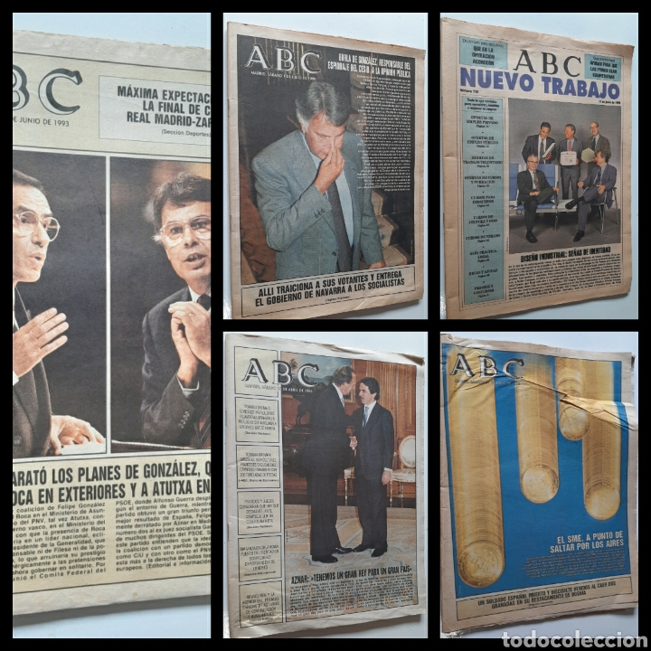 Coleccionismo de Revistas y Peri&oacute;dicos: LOTE peri&oacute;dicos ABC a&ntilde;os 90