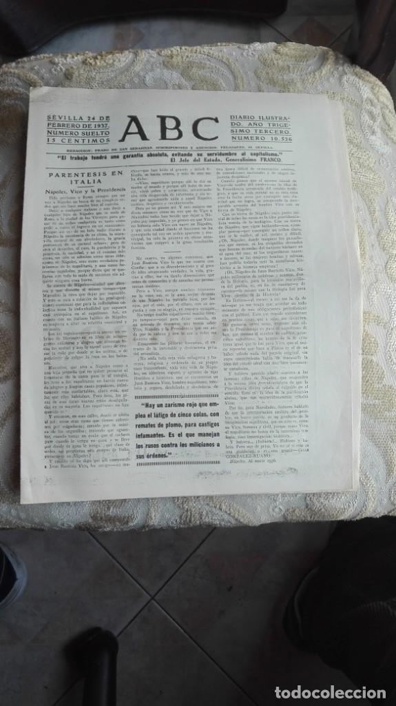 Coleccionismo de Revistas y Peri&oacute;dicos: ABC SEVILLA 24 de febrero de 1937 n&uacute;mero 10526