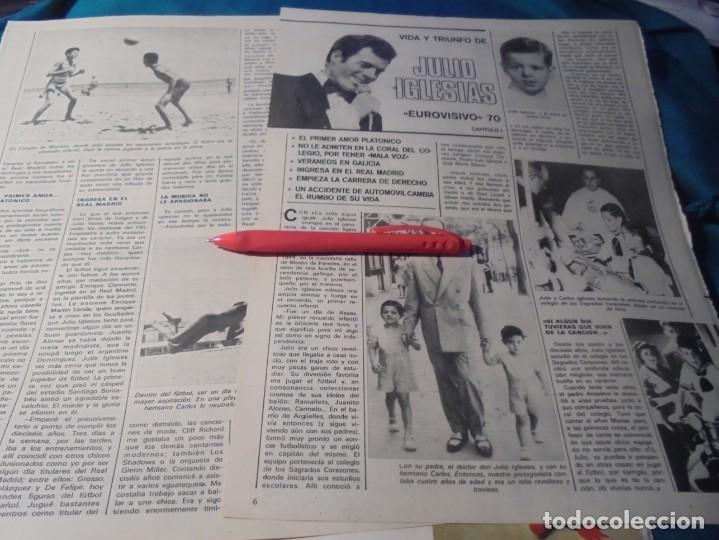 Coleccionismo de Revistas y Peri&oacute;dicos: RECORTE : JULIO IGLESIAS, EUROVISIVO 70. CAP 1. SEMANA, FBRO 1970(#)