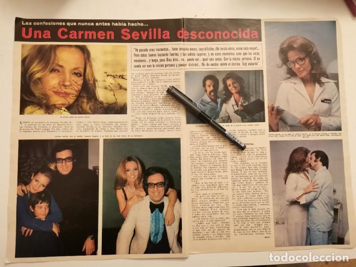 Coleccionismo de Revistas y Peri&oacute;dicos: CARMEN SEVILLA RECORTE REVISTA 3 P&Aacute;GINAS 1975