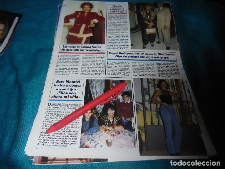 Coleccionismo de revistas y peri&oacute;dicos: RECORTE : SARA MONTIEL, CON SUS HIJOS. RAQUEL RODRIGUEZ, MISS ESPA&Ntilde;A. SEMANA, NVMBRE 1994(#)