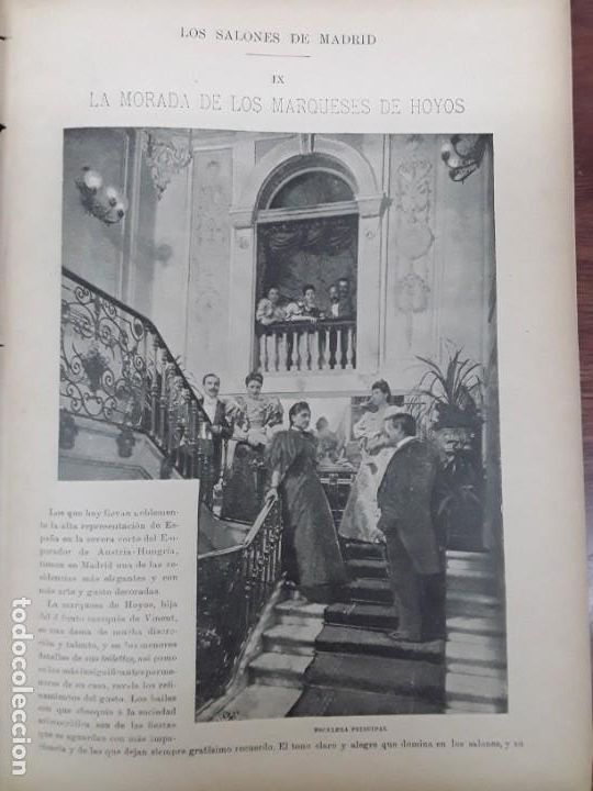 Coleccionismo de Revistas y Peri&oacute;dicos: LOS SALONES DE MADRID LA MORADA DE LOS MARQUESES DE HOYOS ALFONSO XIII IMAGENES INFANCIA A&Ntilde;O 1896