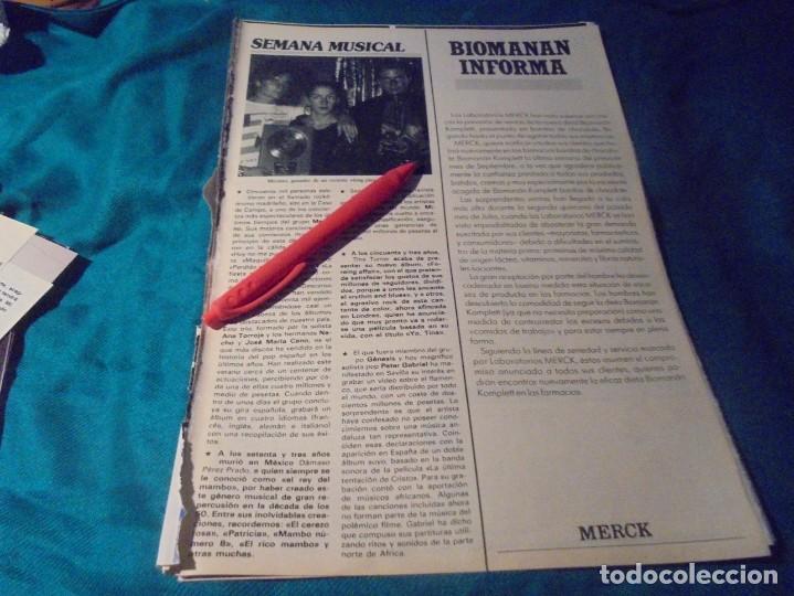 Coleccionismo de Revistas y Peri&oacute;dicos: RECORTE : MECANO, LONG-PLAY DE ORO .SEMANA, SPTMBRE 1989 (#)