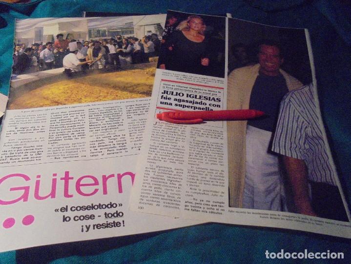 Coleccionismo de Revistas y Peri&oacute;dicos: RECORTE : JULIO IGLESIAS, AGASAJADO CON SUPERPAELLA .SEMANA, SPTMBRE 1989 (#)