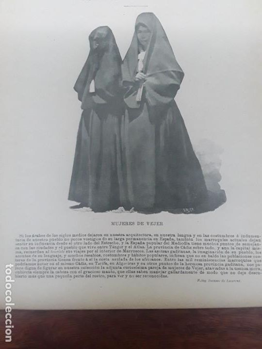 Collezionismo di Riviste e Giornali: MUJERES DE VEJER PROVINCIA CADIZ HOJA REVISTA A&Ntilde;O 1896