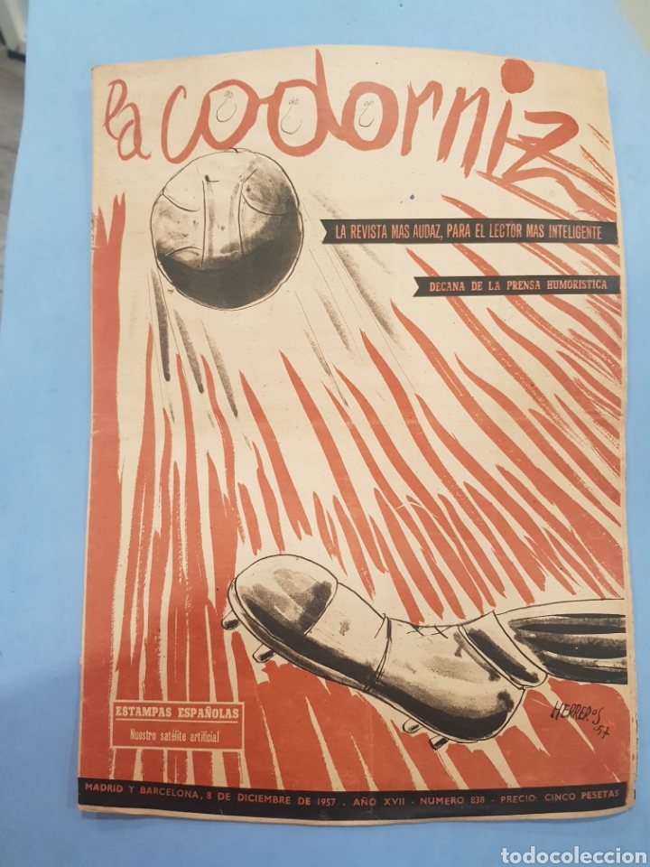 Coleccionismo de Revistas y Peri&oacute;dicos: La Codorniz , Revista Humor&iacute;stica, n&deg;838 ,Diciembre 1957