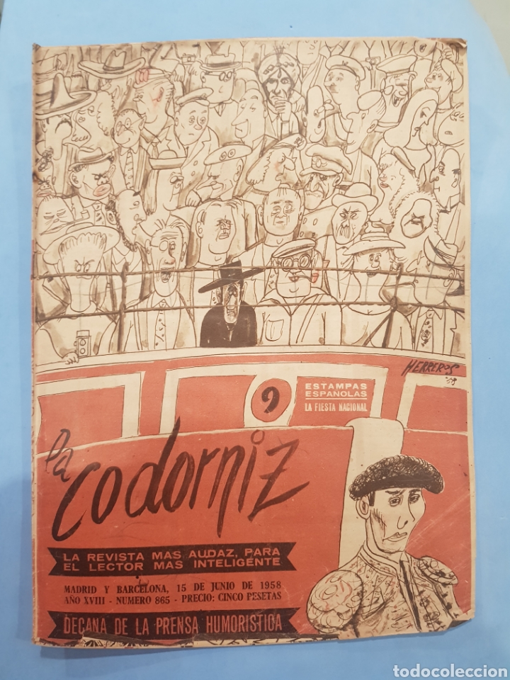 Coleccionismo de Revistas y Peri&oacute;dicos: La Codorniz, Revista Humor&iacute;stica, n&deg;865 , Junio 1958