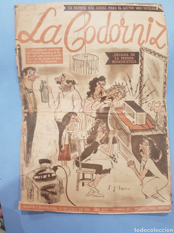 Coleccionismo de Revistas y Peri&oacute;dicos: La.Codorniz , Revista Humor&iacute;stica, n&deg;867, Junio 1958