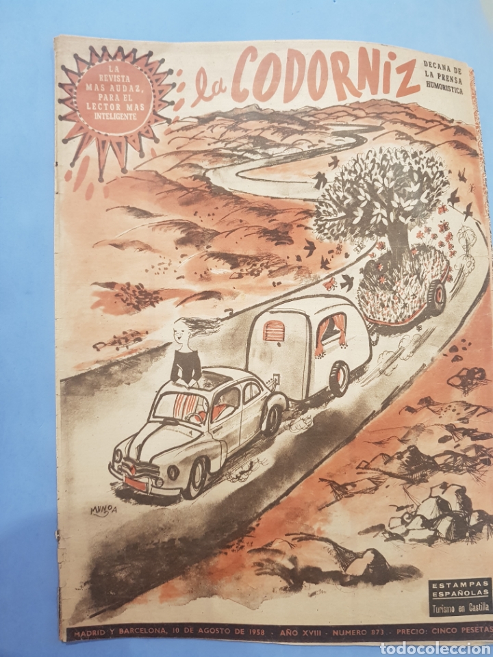 Coleccionismo de Revistas y Peri&oacute;dicos: La Codorniz , Revista Humor&iacute;stica, n&deg;873,Agosto 1958