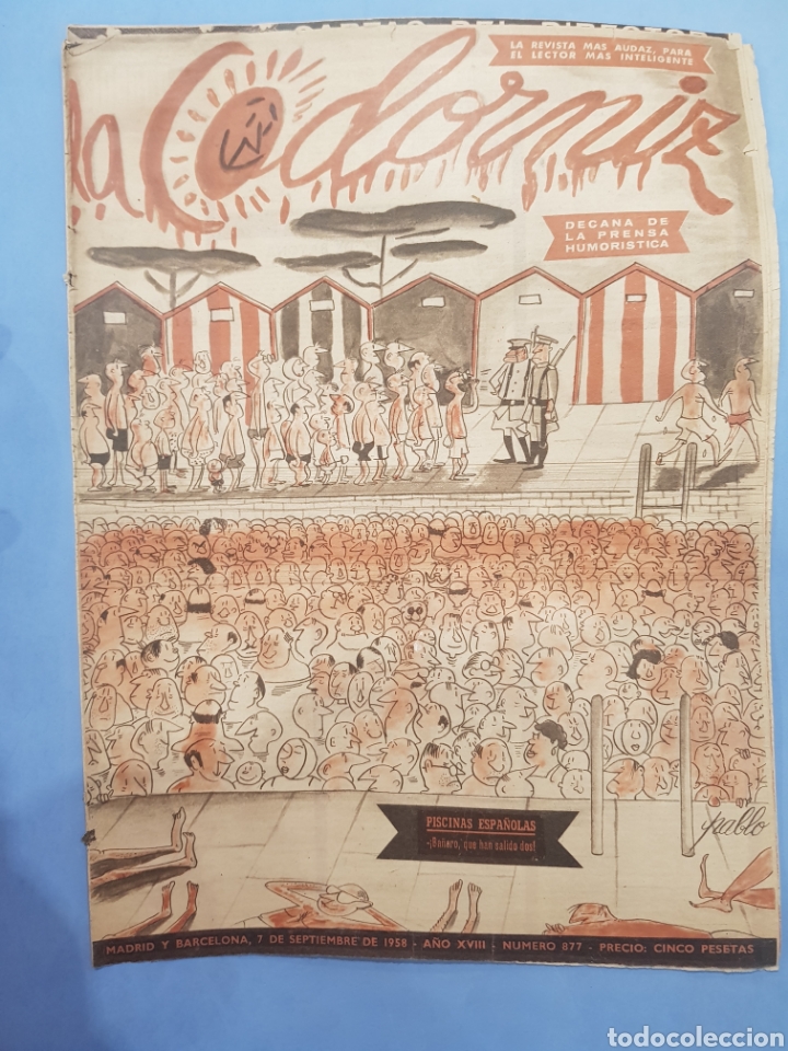 Coleccionismo de Revistas y Peri&oacute;dicos: La Codorniz ,Revista Humor&iacute;stica &deg;877 ,Septiembre 1958