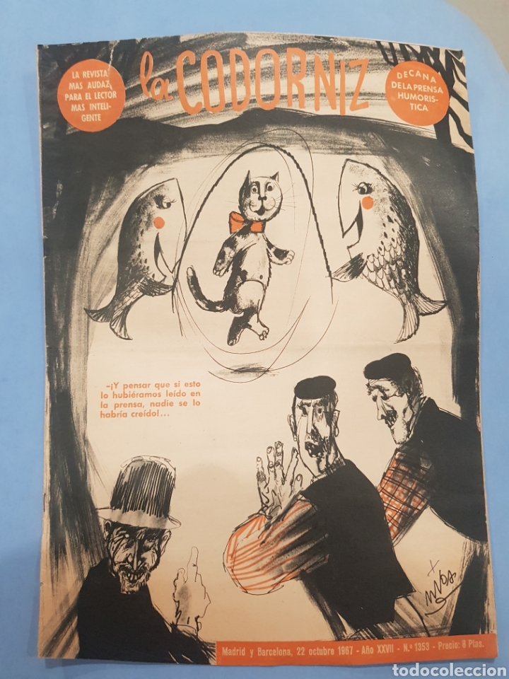 Coleccionismo de Revistas y Peri&oacute;dicos: La Codorniz, Revista Humor&iacute;stica, n&deg;1353 , Octubre 1967