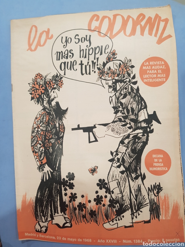Coleccionismo de Revistas y Peri&oacute;dicos: La Codorniz , Revista Humor&iacute;stica, n&deg;1384,Mayo 1968