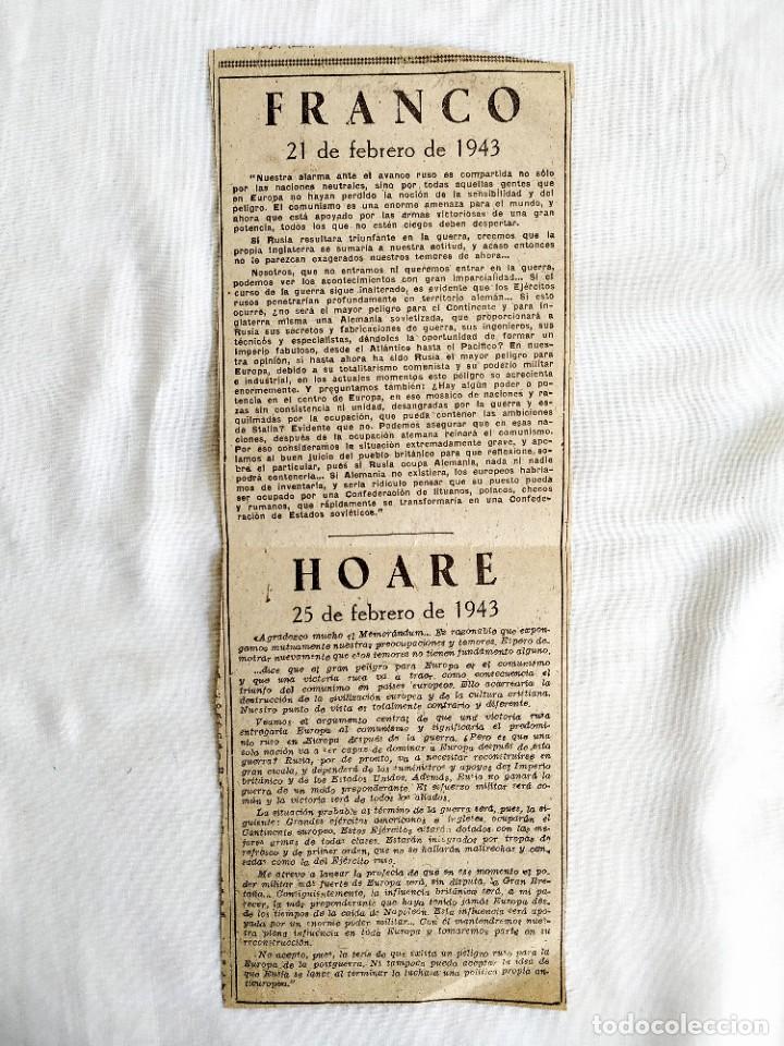 Coleccionismo de Revistas y Peri&oacute;dicos: ABC - INFORMACIONES - FEB. 1943: POL&Eacute;MICA FRANCO - EMBAJADOR BRIT&Aacute;NICO EN ESPA&Ntilde;A