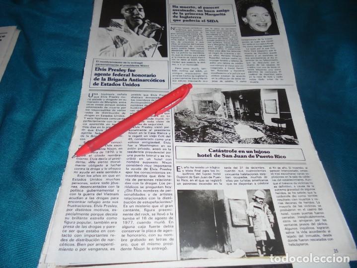 Coleccionismo de revistas y peri&oacute;dicos: RECORTE : ELVIS PRESLEY. SEMANA, ENERO 1987(#)