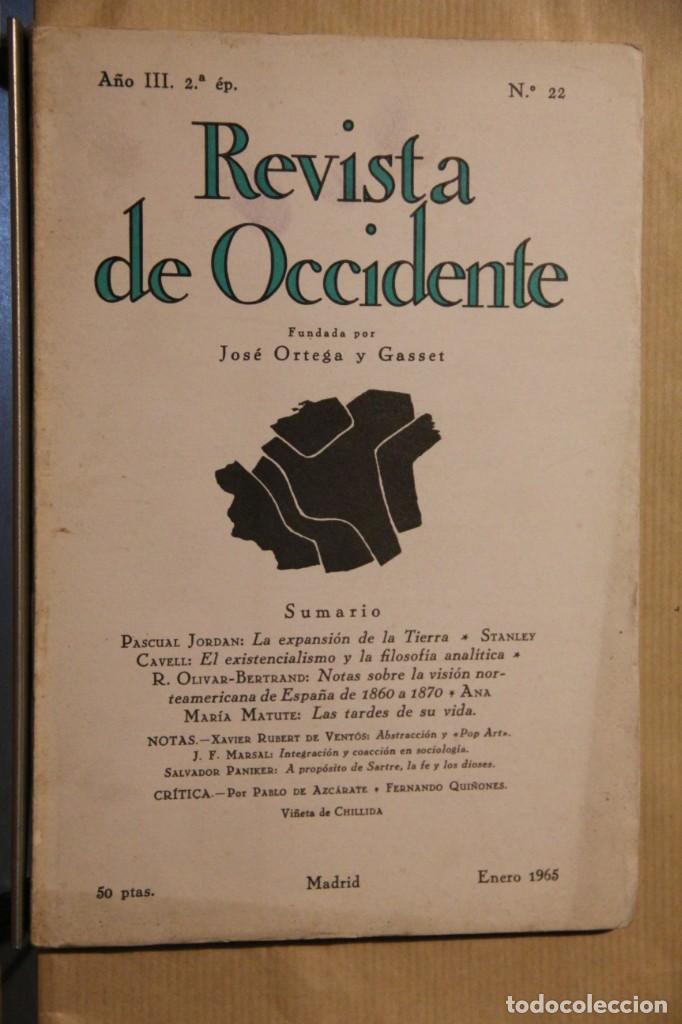 Coleccionismo de Revistas y Peri&oacute;dicos: Revista de Occidente: revista fundada por Jos&eacute; Ortega y Gasset, 2&ordm; EPOCA, enero 1965 n&uacute;m. 22