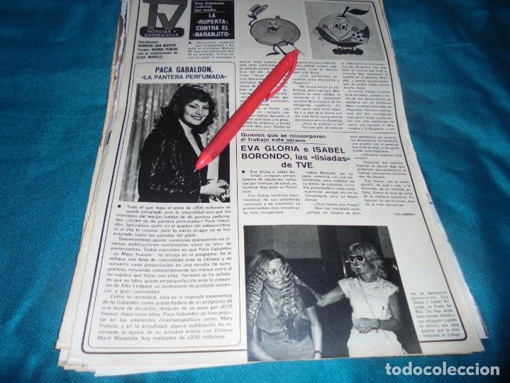 Coleccionismo de Revistas y Peri&oacute;dicos: RECORTE : LA RUPERTA CONTRA EL NARANJITO. PACA GABALDON. SEMANA, JUNIO 1979 (#)