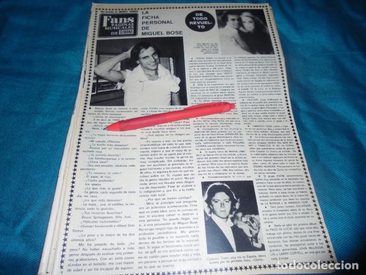 Coleccionismo de Revistas y Peri&oacute;dicos: RECORTE : MIGUEL BOS&Eacute; : FICHA PERSONAL. SEMANA, JUNIO 1979 (#)