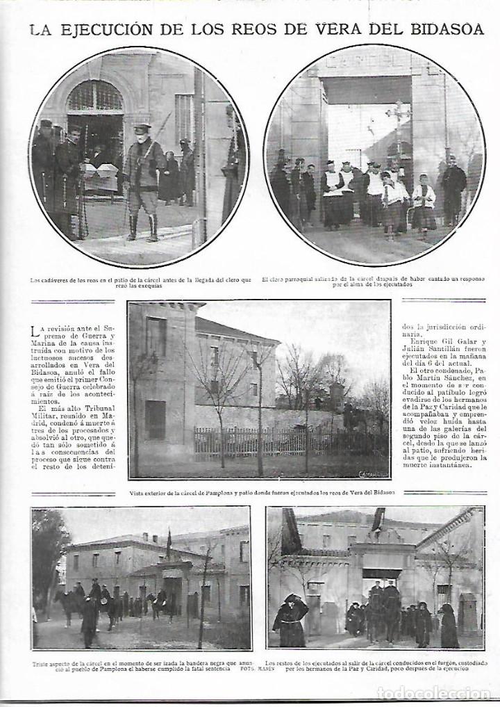 Collezionismo di Riviste e Giornali: 1924 EJECUCION GIL GALAR J SANTILLAN BERA CARCEL PAMPLONA FOTO AEREA MARRUECOS NEGRON UGARTE ORDU&Ntilde;A