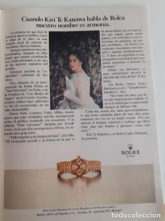 Colecionismo de Revistas e Jornais: anuncio publicidad ROLEX KIRI TE KANAWA