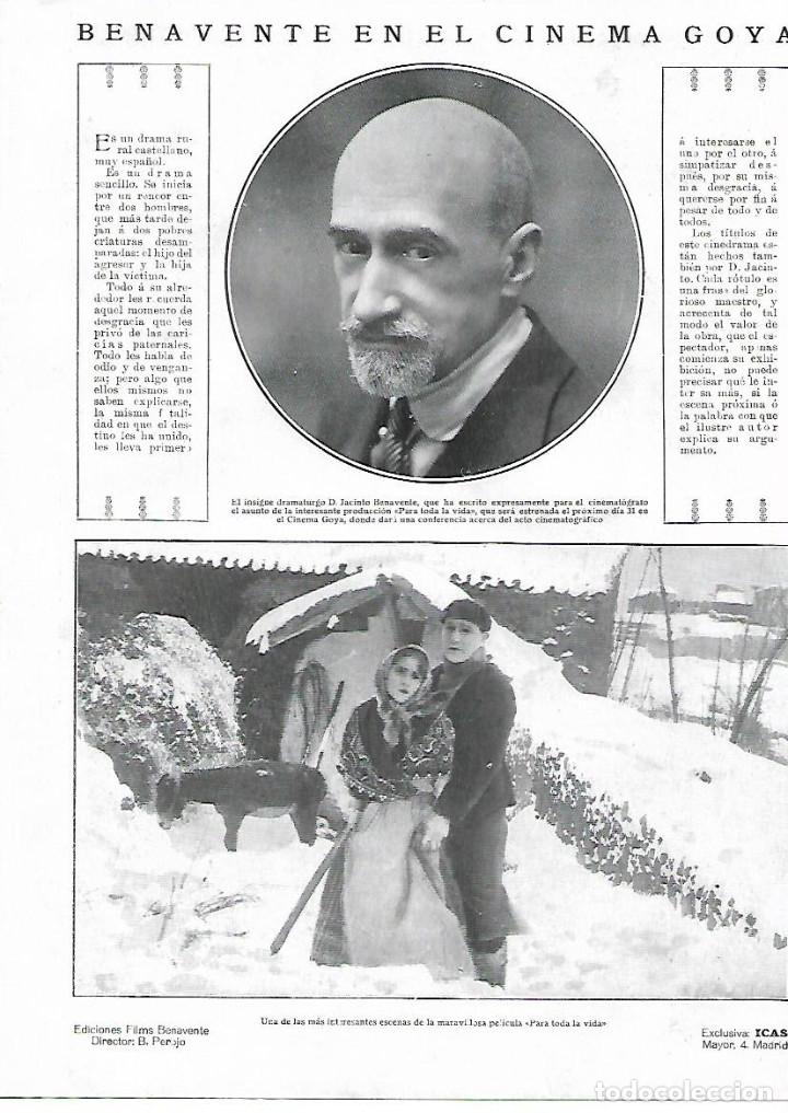 Coleccionismo de Revistas y Peri&oacute;dicos: A&Ntilde;O 1924 JACINTO BENAVENTE Y EL CINE ESPA&Ntilde;OL PELICULA PARA TODA LA VIDA EDICIONES FILMS BENAVENTE