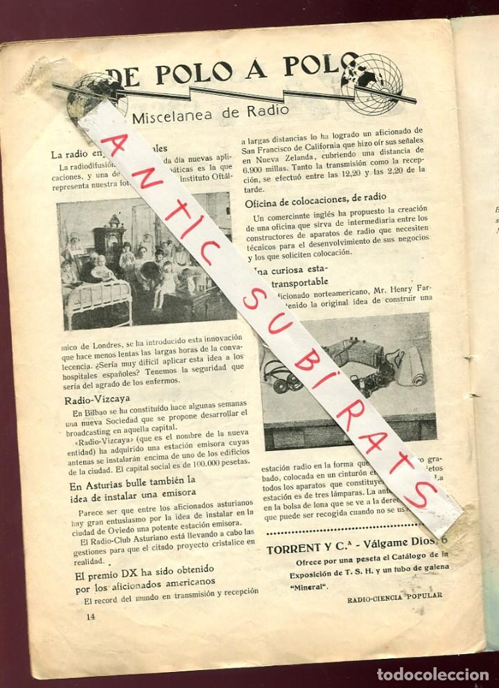Coleccionismo de revistas y peri&oacute;dicos: REVISTA RADIO CIENCIA 1925 RADIO VIZCAYA RECEPTOR DE GALENA ACOMULADORES OSCILOSCOPO ESTROBOSCOPIO