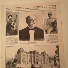 Colecionismo de Revistas e Jornais: HOJA REVISTA ORIGINAL CIRCA 1909. JULIO DE CARDENAS ALCALDE HABANA, ISABEL MUÑOZ GUITARRA, ISLA CORT. Lote 253957335