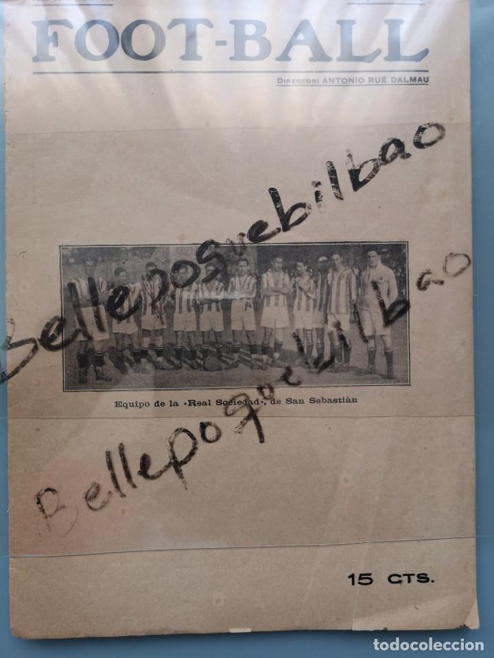 Coleccionismo de Revistas y Peri&oacute;dicos: ULTRARARE MAGAZINE REVISTA FOOT-BALL 1918 REAL SOCIEDAD SAN SEBASTIAN GUIPUZCOA FUTBOL FOOTBALL