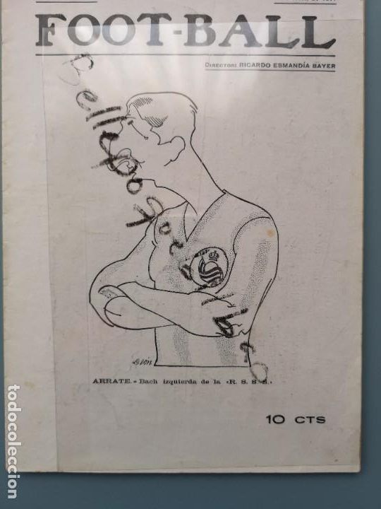 Coleccionismo de Revistas y Peri&oacute;dicos: REVISTA MUY RARA FOOT-BALL STAR 1917 ARRATE DEFENSA REAL SOCIEDAD SAN SEBASTIAN GUIPUZCOA FUTBOL