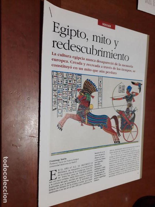 Collection Magazines and Newspapers: EGIPTO, MITO Y REDESCUBRIMIENTO. CULTURA EGIPCIA. 12 P&Aacute;GINAS. ARTICULO DE UNA REVISTA. BUEN ESTADO.