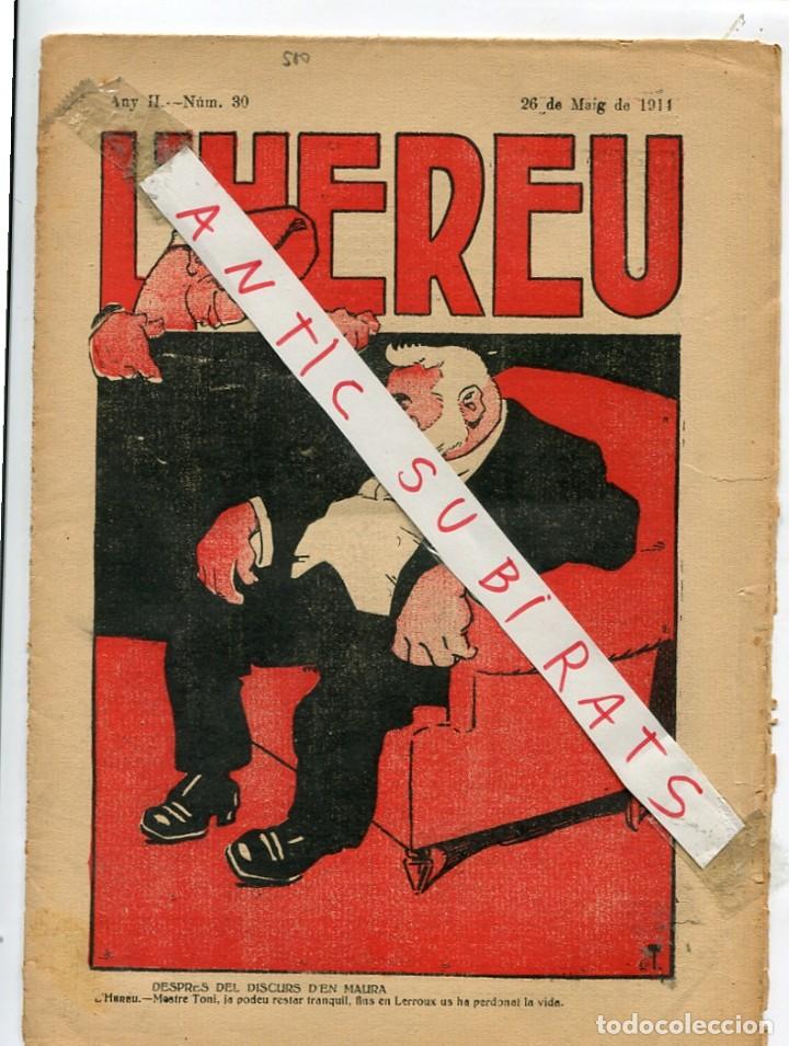 Collection Magazines and Newspapers: REVISTA A&Ntilde;O 1914 CARICATURA DE MAURA L'HEREU L' HEREU CATALONOFABIA DE SARRIA
