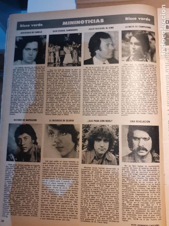 Coleccionismo de Revistas y Peri&oacute;dicos: camilo sesto julio iglesias felipe campuzano noel soto gloria