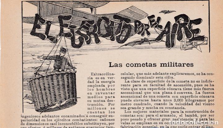 Coleccionismo de Revistas y Peri&oacute;dicos: El ej&eacute;rcito por el aire: las cometas militares / Carlos Requena - 1900