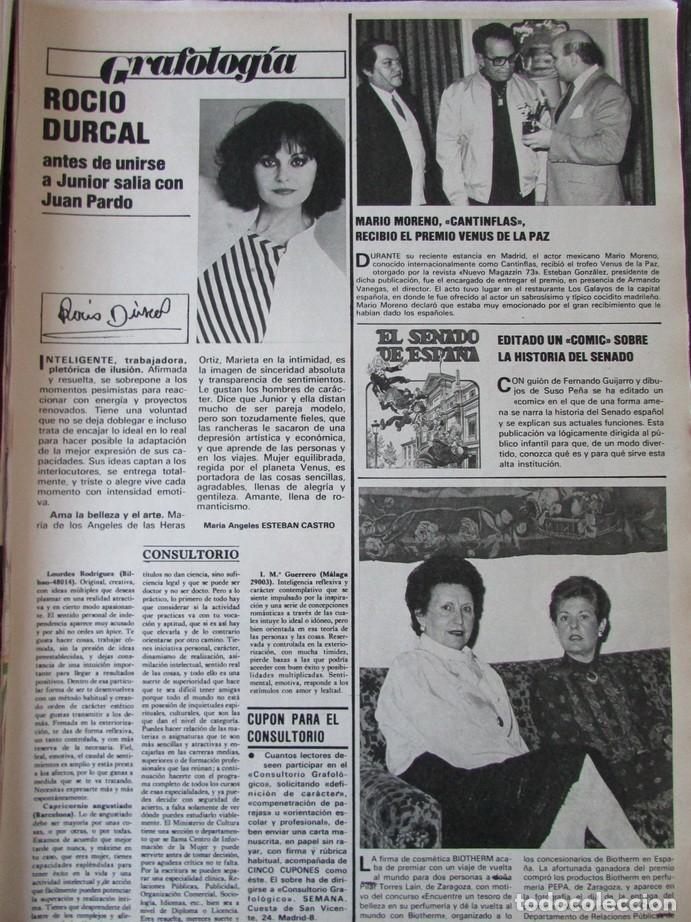 Coleccionismo de Revistas y Peri&oacute;dicos: RECORTE SEMANA N.&ordm; 2353 1985 ROC&Iacute;O D&Uacute;RCAL.