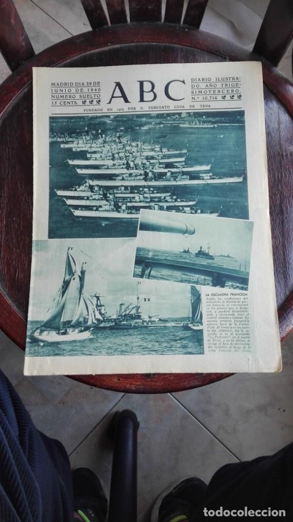 Coleccionismo de Revistas y Peri&oacute;dicos: ABC MADRID d&iacute;a 29 de junio de 1940 n&uacute;mero 10716
