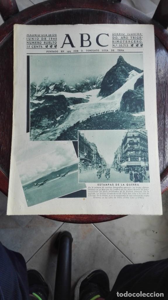 Coleccionismo de Revistas y Peri&oacute;dicos: ABC MADRID d&iacute;a 26 de junio de 1940 n&uacute;mero 10713
