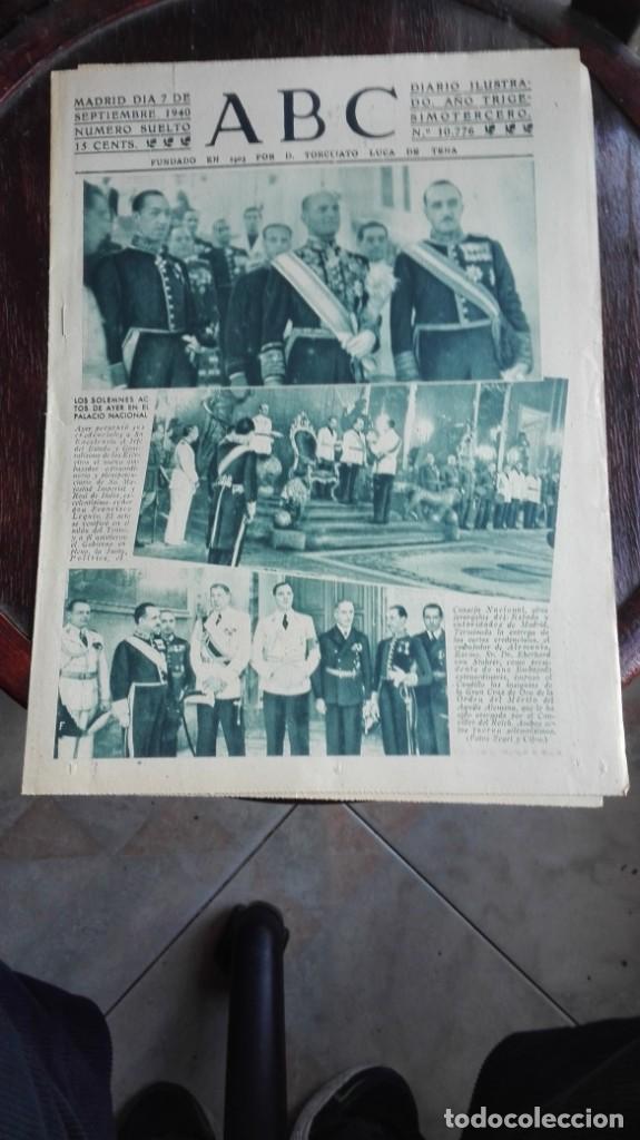 Coleccionismo de Revistas y Peri&oacute;dicos: ABC MADRID d&iacute;a 7 de septiembre de 1940 en n&uacute;mero 10776