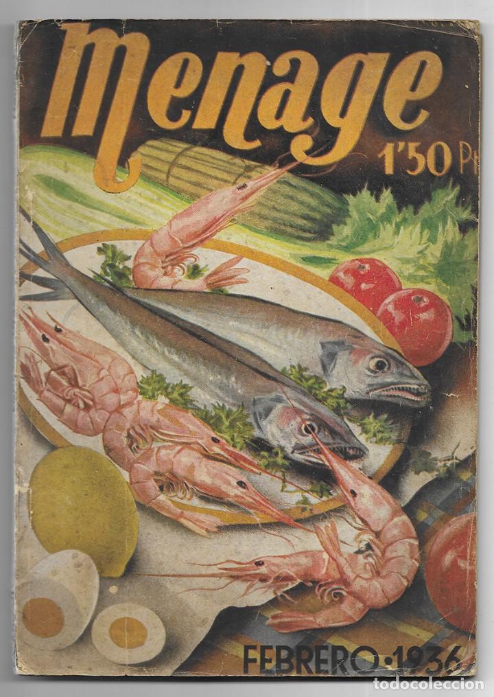Coleccionismo de revistas y peri&oacute;dicos: Menage Revista de Cocina n&ordm; 61 Febrero 1936