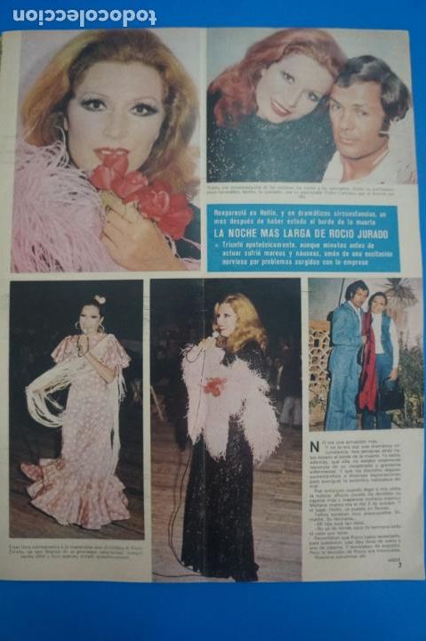 Coleccionismo de Revistas y Peri&oacute;dicos: RECORTE CLIPPING DE ROCIO JURADO Y PEDRO CARRASCO REVISTA SEMANA N&ordm; 1861 PAG. 3 Y 4 L32