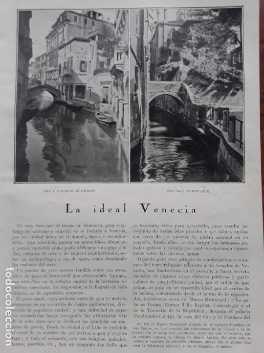 Collection Magazines and Newspapers: LA IDEAL VENECIA RESTAURACION MONASTERIO GADALUPE LOGRO&Ntilde;O F.C MACHIMBARRENA REVISTA A&Ntilde;O 1928