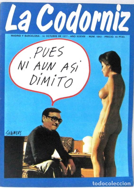 Coleccionismo de Revistas y Peri&oacute;dicos: LA CODORNIZ - N&ordm; 1843 - OCTUBRE 1977 - REVISTA