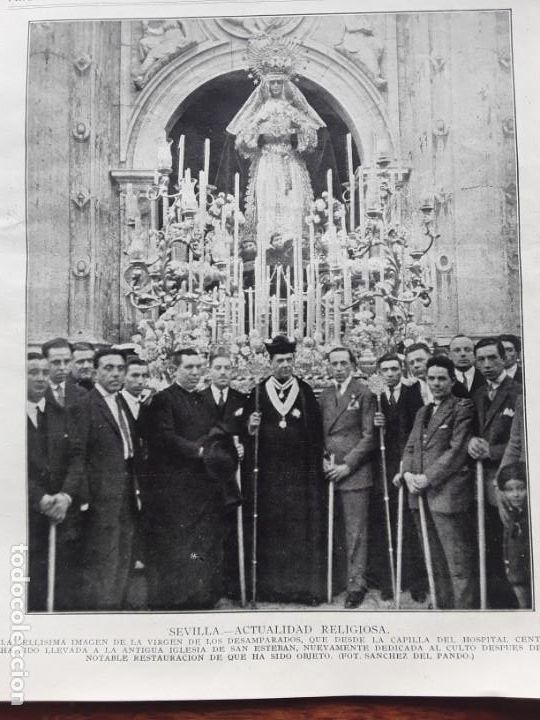 Collection Magazines and Newspapers: SEVILLA IMAGEN DE LA VIRGEN DE LOS DESAMPARADOS HOJA REVISTA A&Ntilde;O 1928