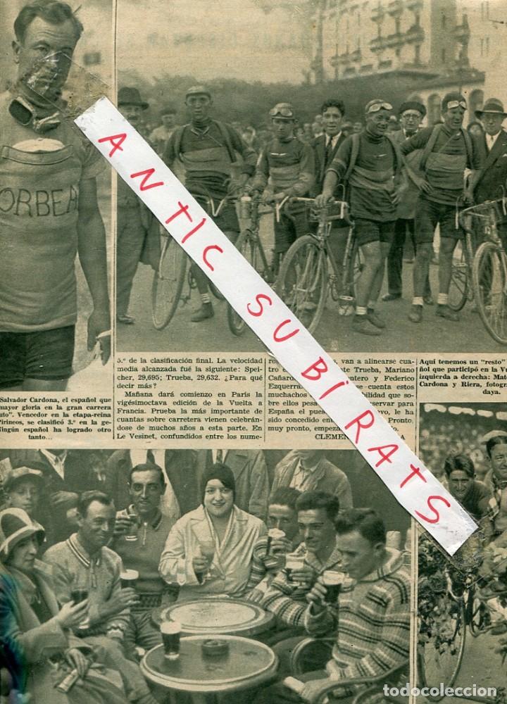 Coleccionismo de Revistas y Peri&oacute;dicos: REVISTA A&Ntilde; 1934 TOUR DE FRANCIA ORBEA SALVADOR CARDONA BOLOS BOLARIS BOLATOKI TXINGURRI ALZA DONOSTI