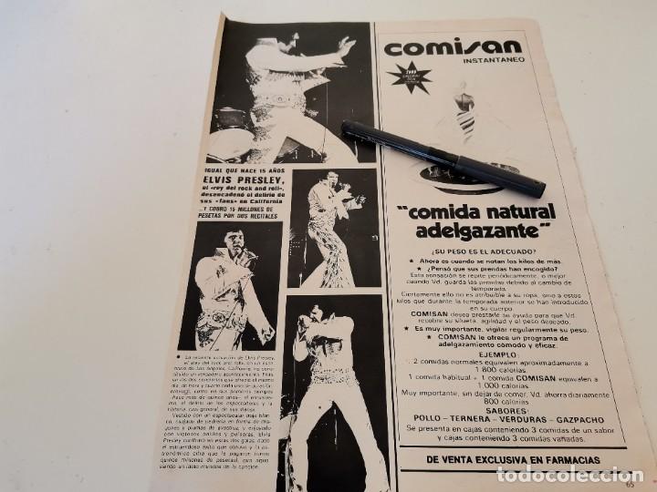 Coleccionismo de revistas y peri&oacute;dicos: ELVIS PRESLEY RECORTE REVISTA 1974