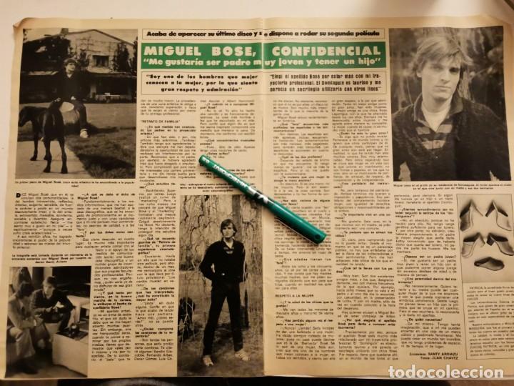 Coleccionismo de Revistas y Peri&oacute;dicos: MIGUEL BOSE CONFIDENCIAL RECORTE REVISTA 2 P&Aacute;GINAS 1978