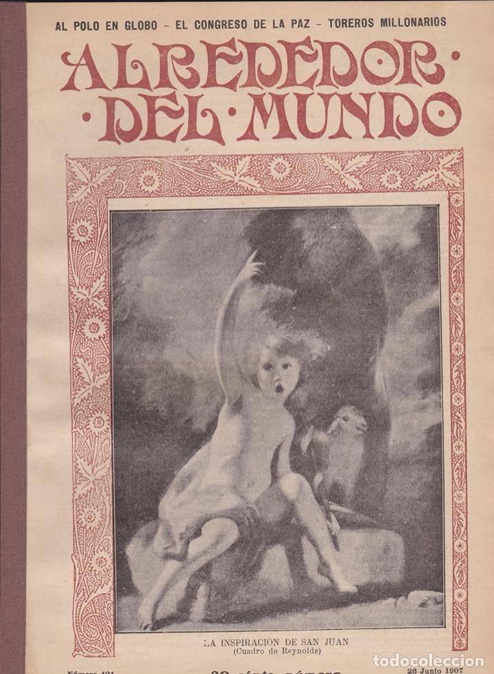 Coleccionismo de revistas y peri&oacute;dicos: Revista Alrededor del Mundo &ndash; 1907 * TOREROS * DIRIGIBLE GLOBO AM&Eacute;RICA * ADORADORES DEL DIABLO *