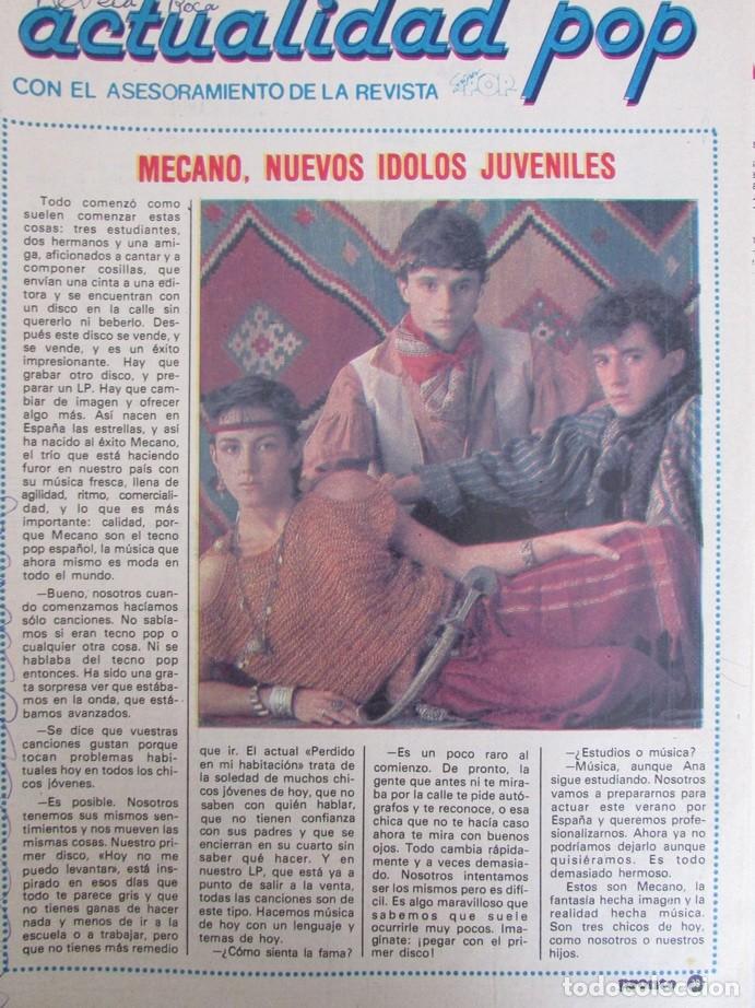 Coleccionismo de Revistas y Peri&oacute;dicos: RECORTE REVISTA PRONTO N.&ordm; 518 1982 MECANO