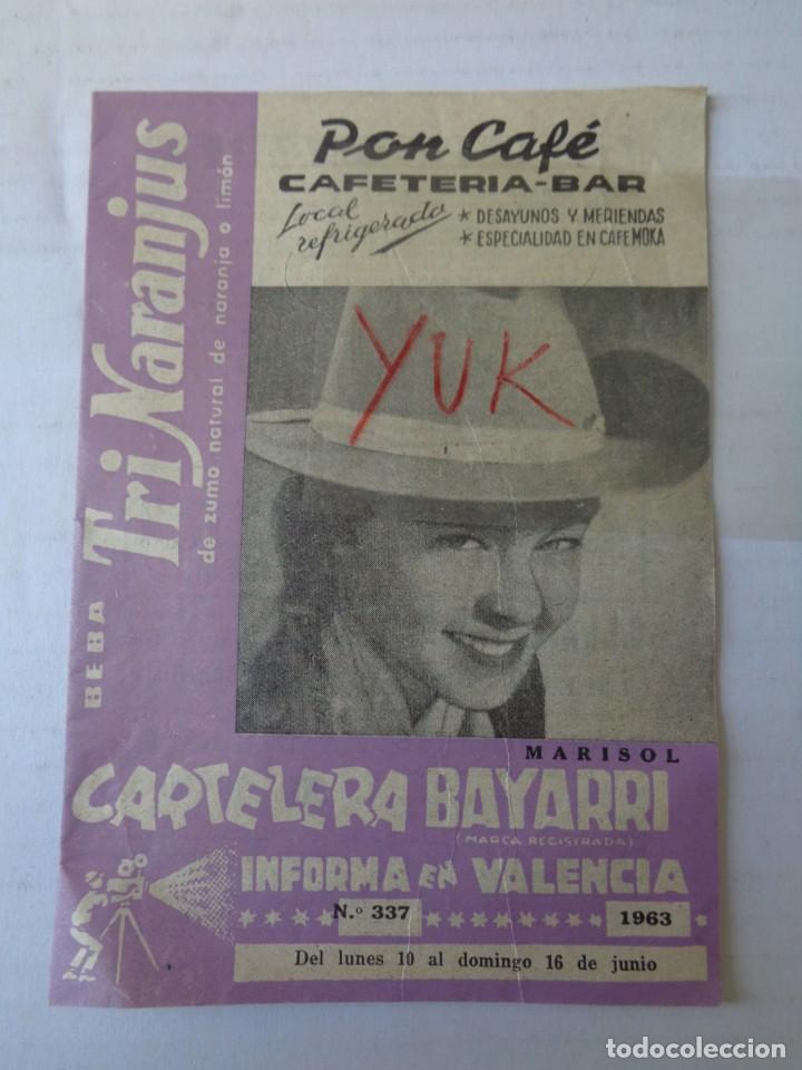 Sammeln von Zeitschriften und Zeitungen: CARTELERA BAYARRI DE 1963 - MARISOL EN PORTADA - NUMERO 337