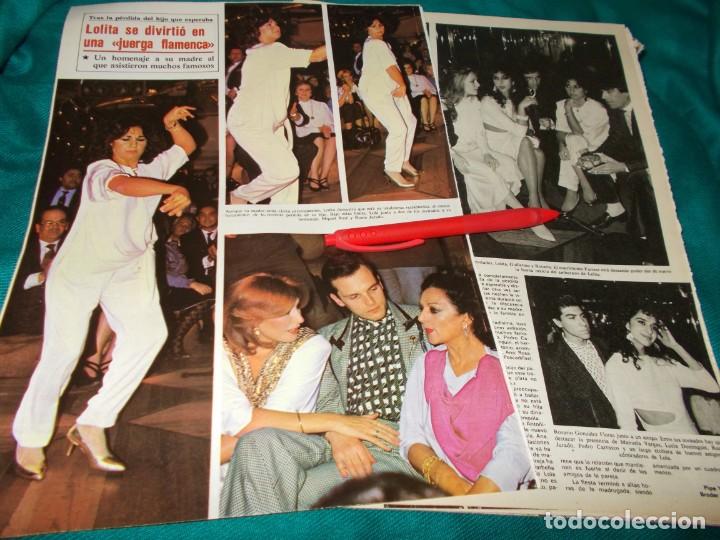 Coleccionismo de revistas y peri&oacute;dicos: RECORTE : HOMENAJE A LOLA FLORES. SEMANA, MARZO 1985(#)